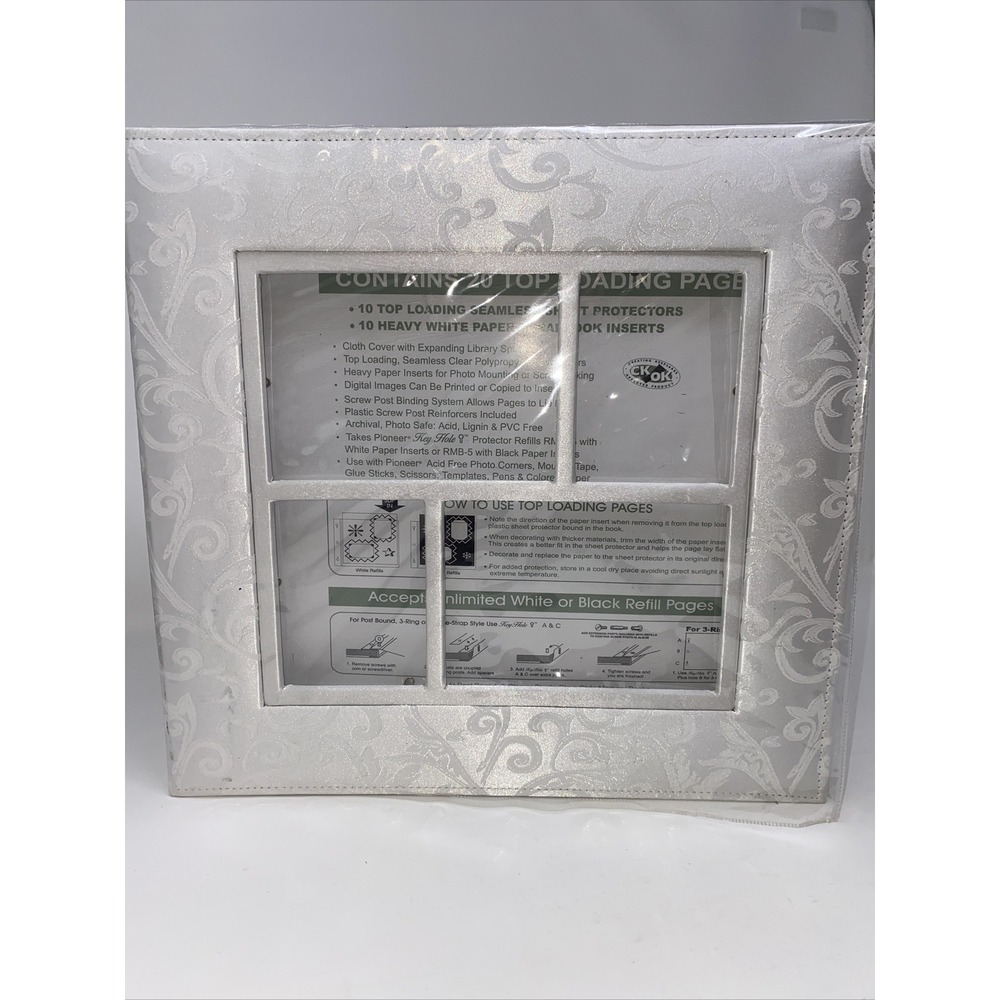 Pioneer Scrapbook Album Satin Swirl 12x12 FTM 12-EZ Top Load Pages RMW-5 New